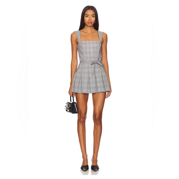 Amanda Uprichard Dresses & Skirts - Amanda Uprichard Mercy Skort Romper in Business Plaid